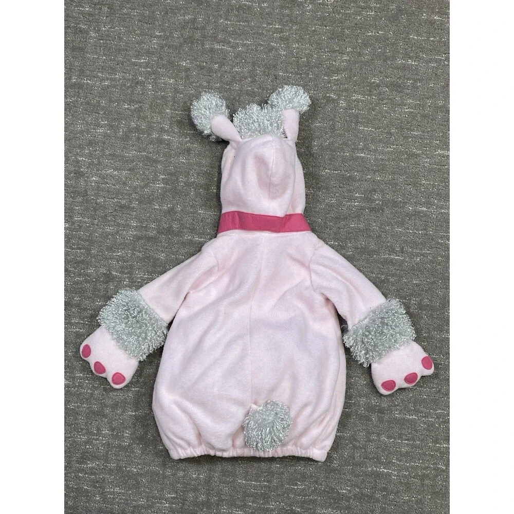 Pink Fleece Hooded Poodle Fifi dog Halloween costume 6-9 month girl old navy